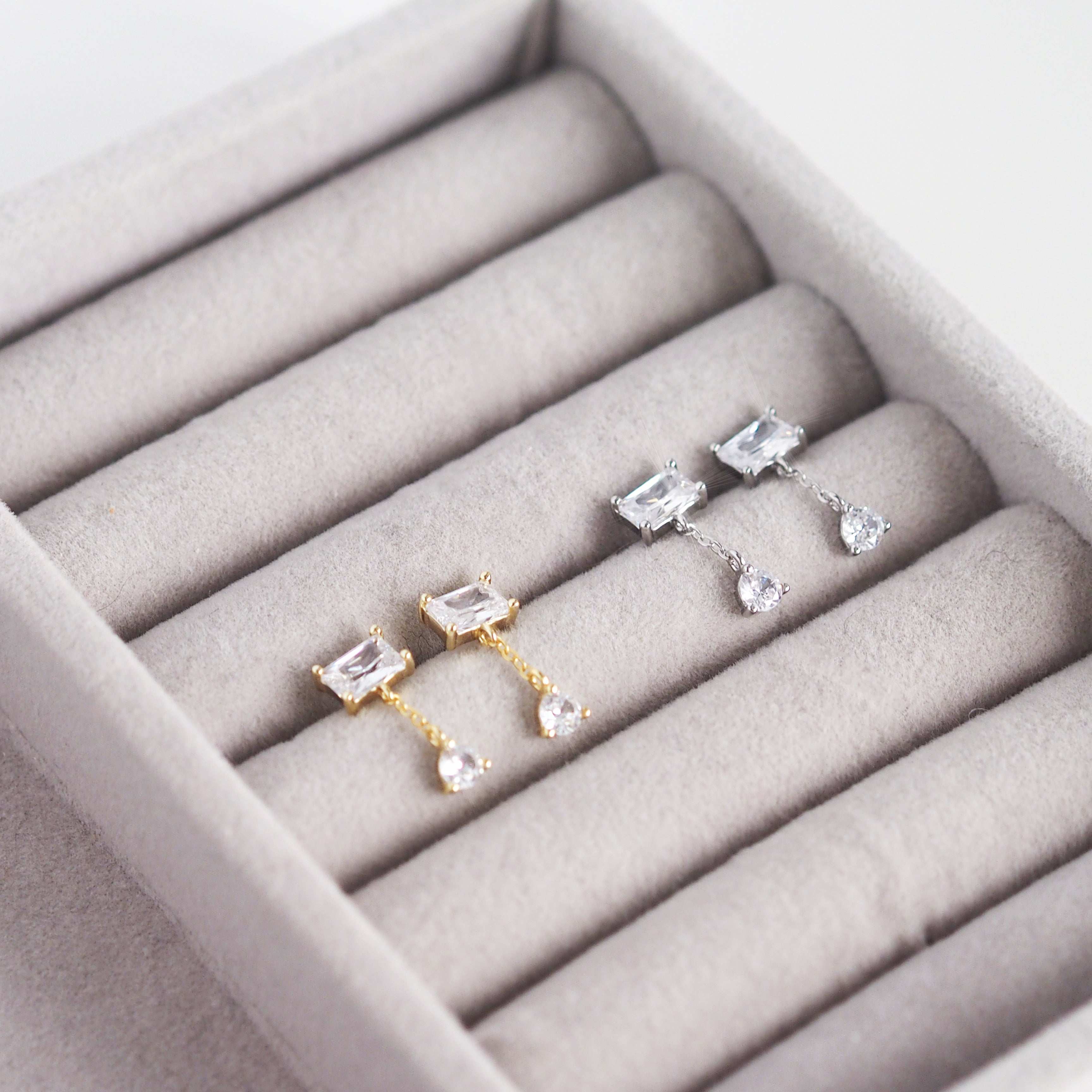 Alaia Cubic Zirconia Drop Earrings