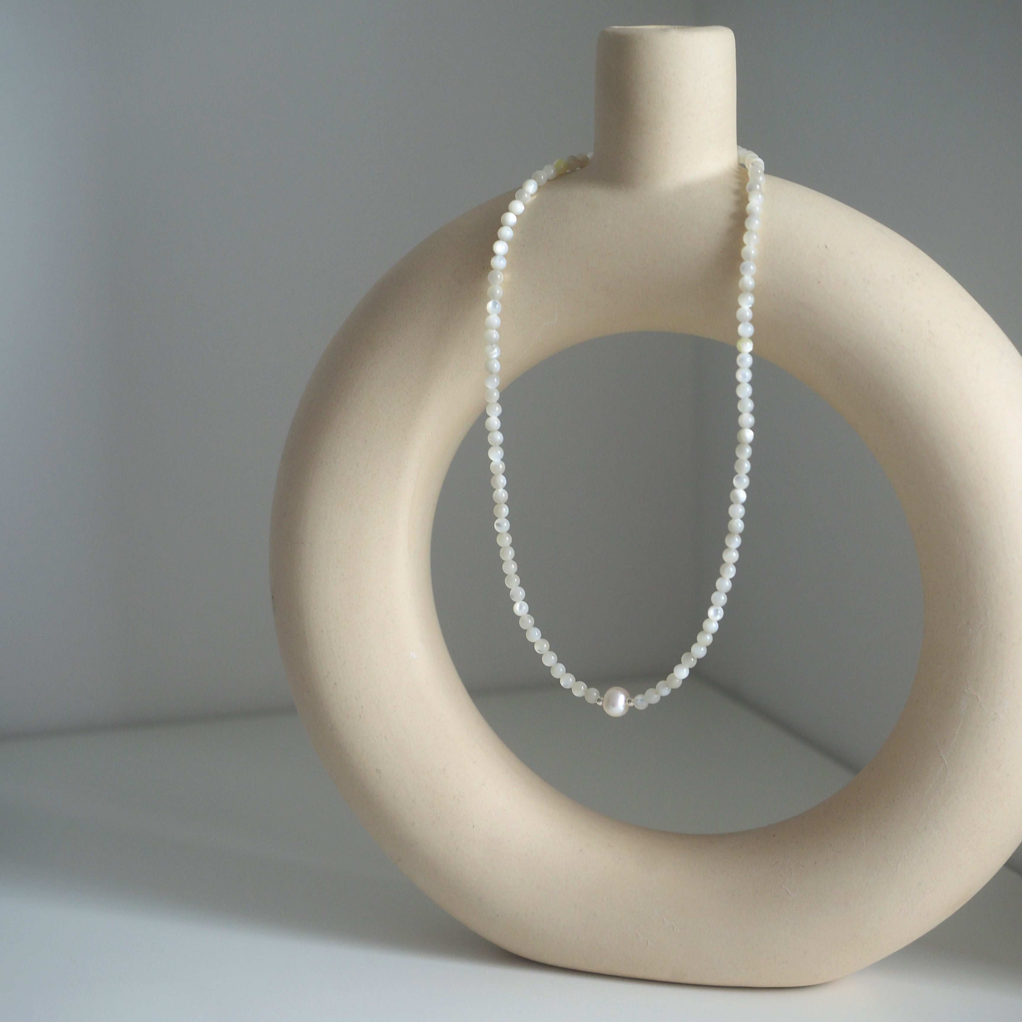 Sage Pearl Necklace