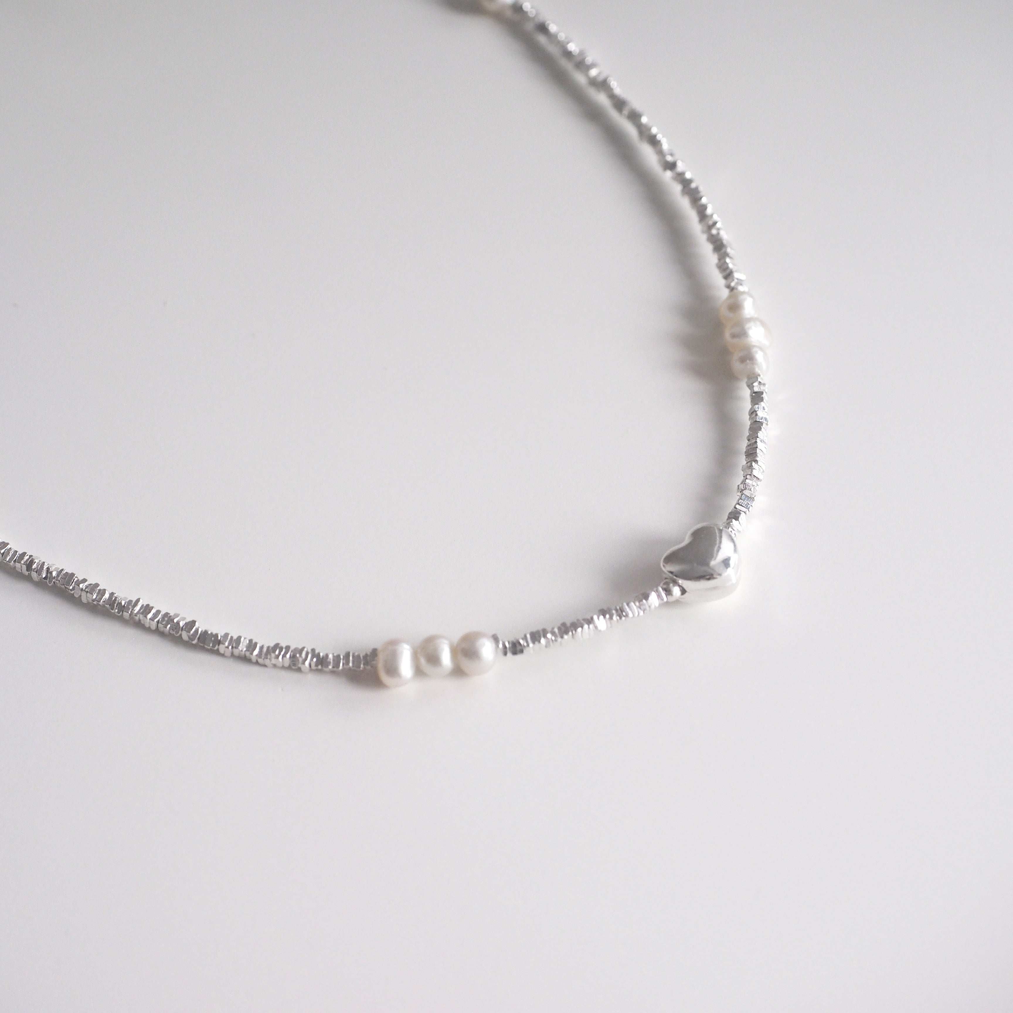 Reagan Heart with Pearls Necklace