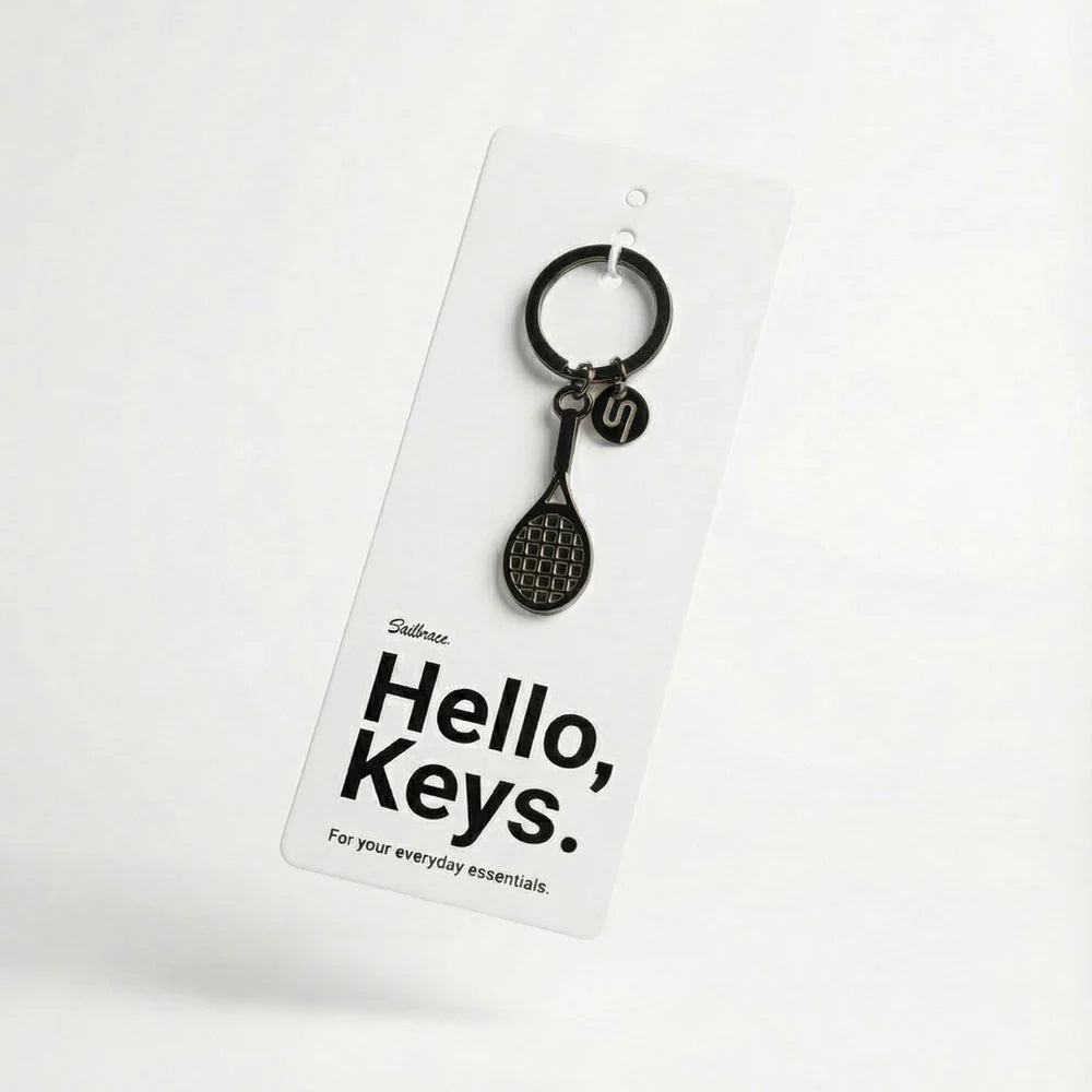 Black Tennis Keychain
