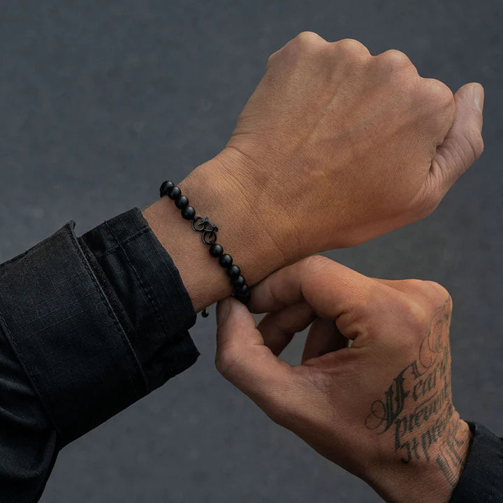 Black Bike Beaded Bracelet - éclater jewellery