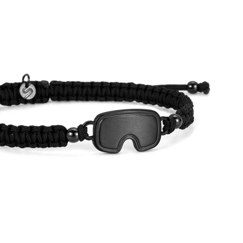 Black Ice Snow Braided Bracelet