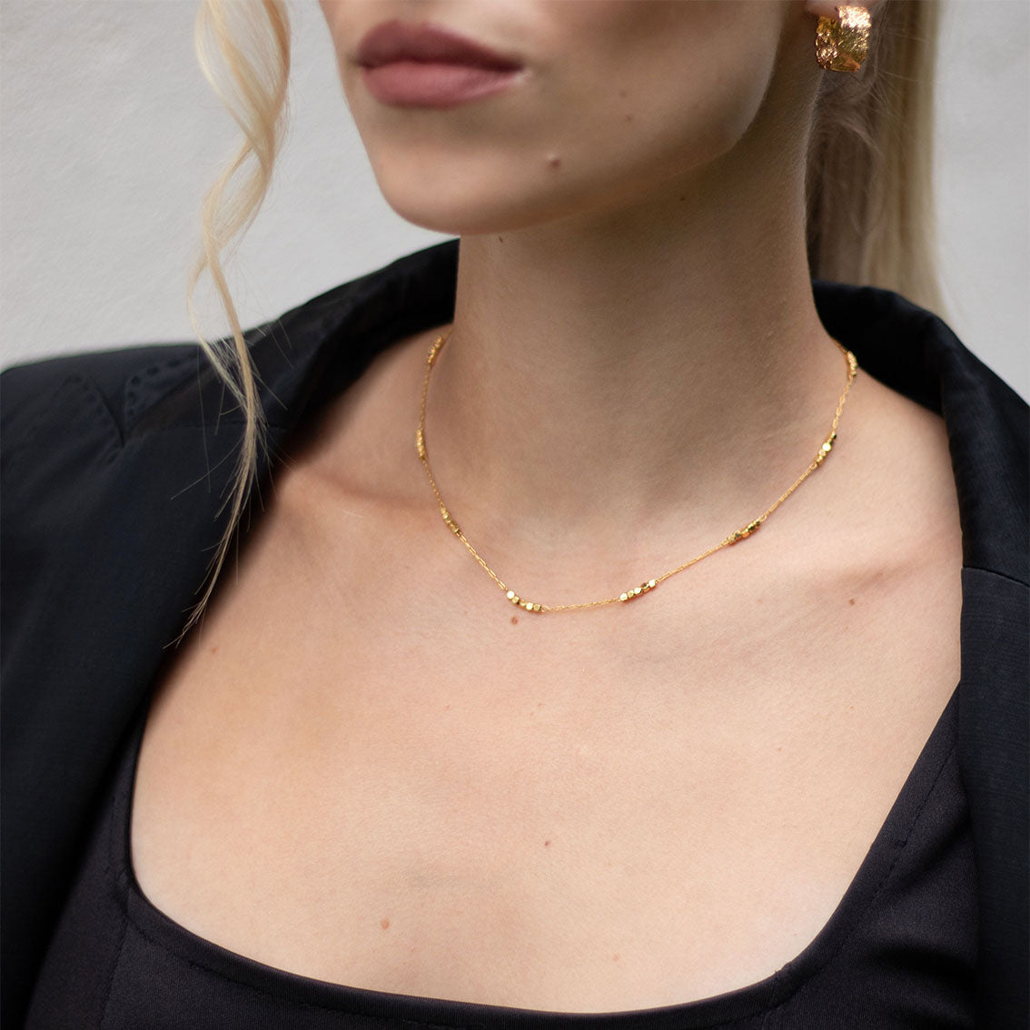 Lorryn Cube Chain Necklace - éclater jewellery
