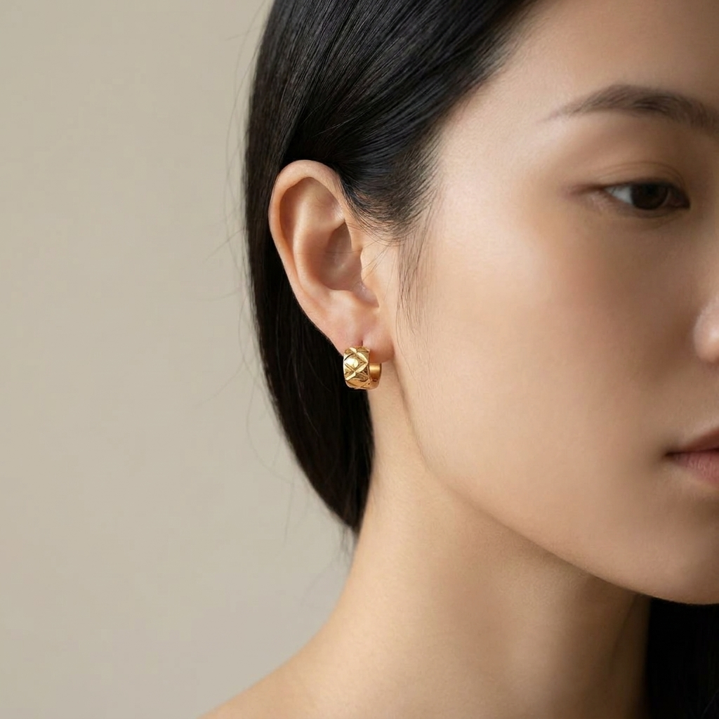 Emily Cross Hoop Earrings
