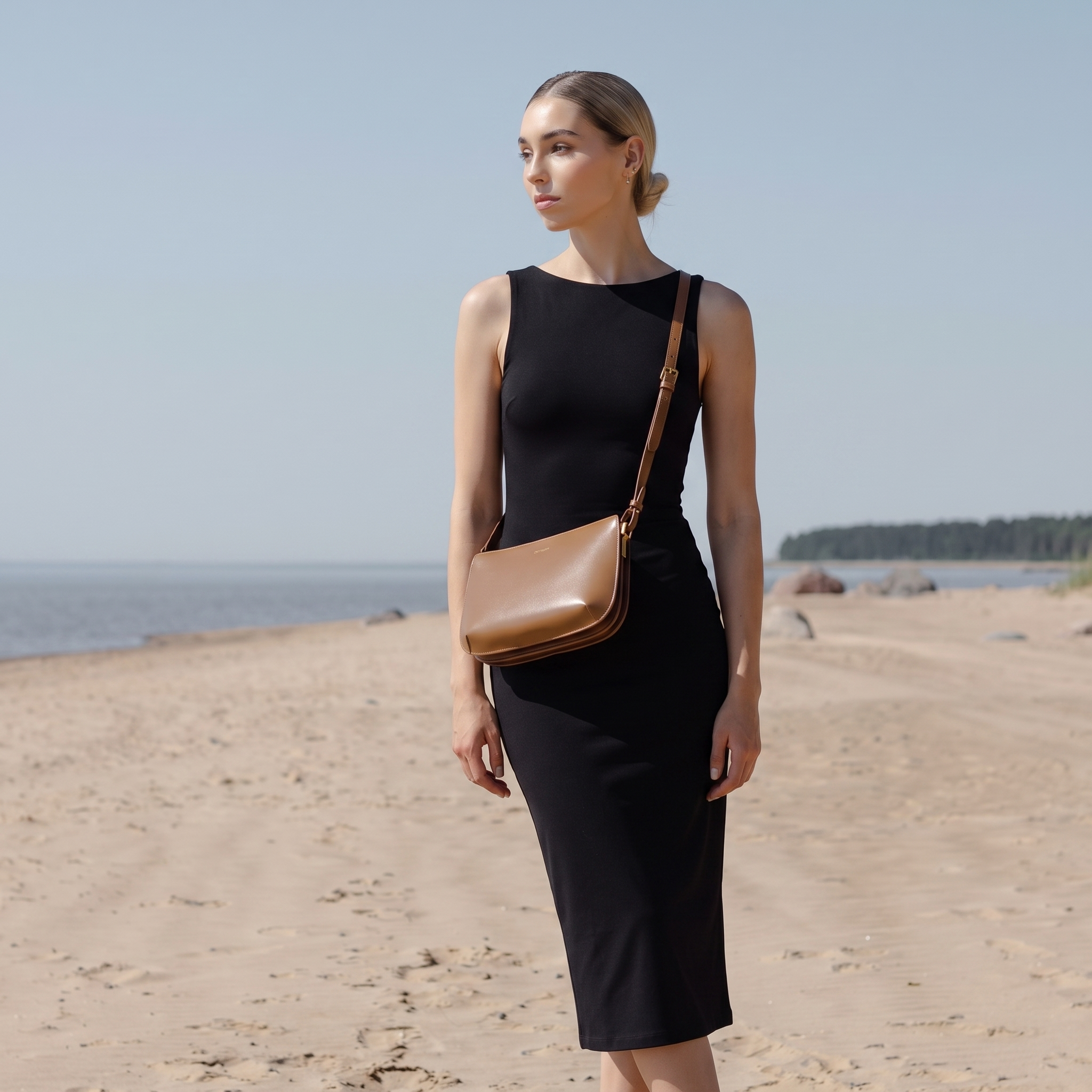 Lea Leather Shoulder Bag - Brown