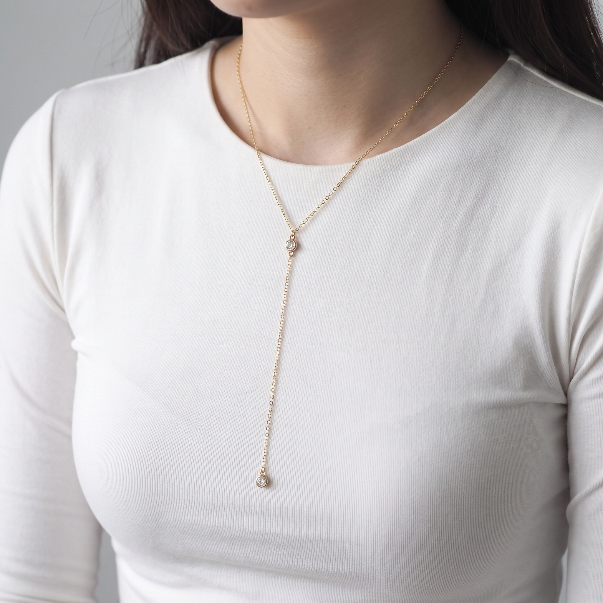 Mackenzie Cubic Zirconia Drop Necklace