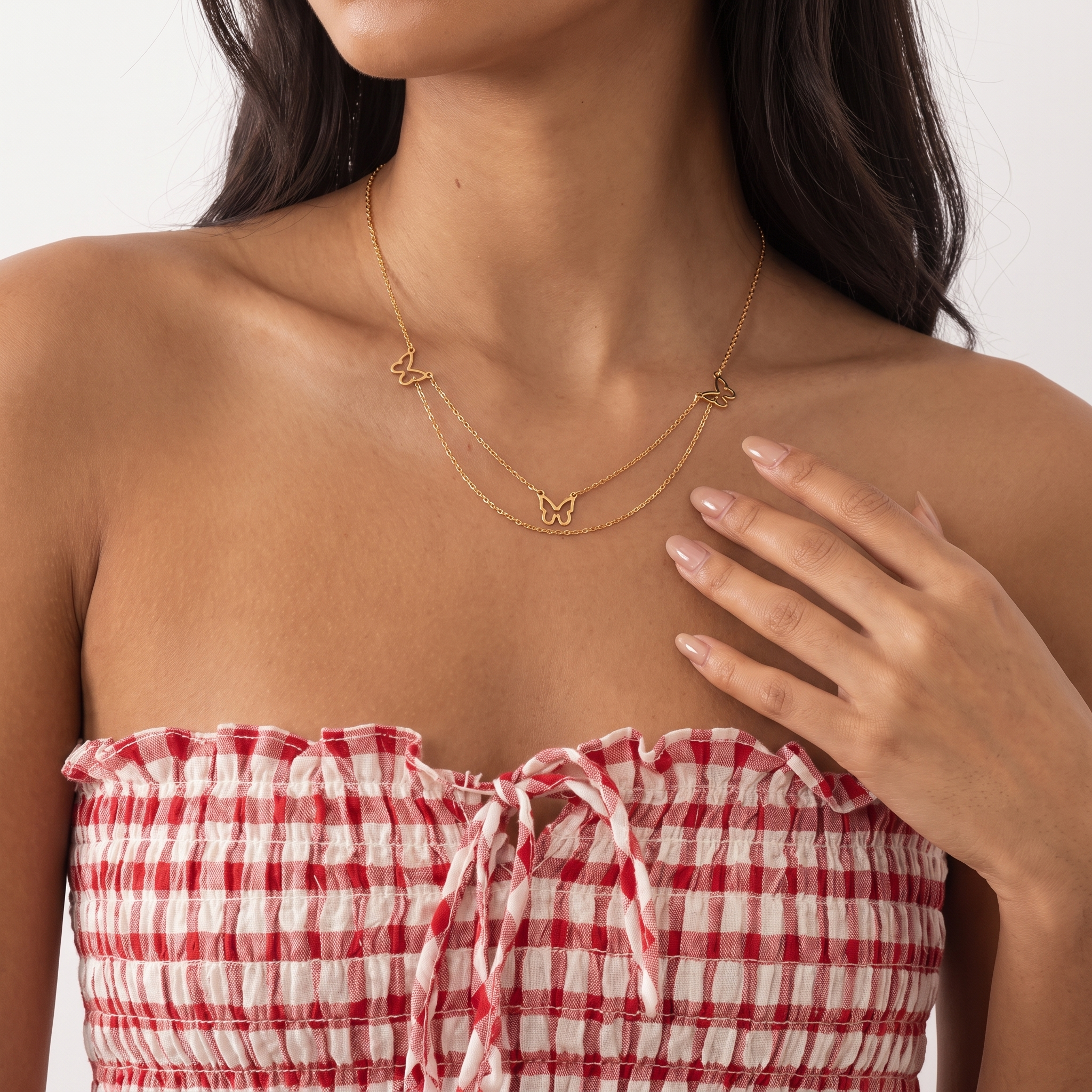 Triple Butterfly Necklace