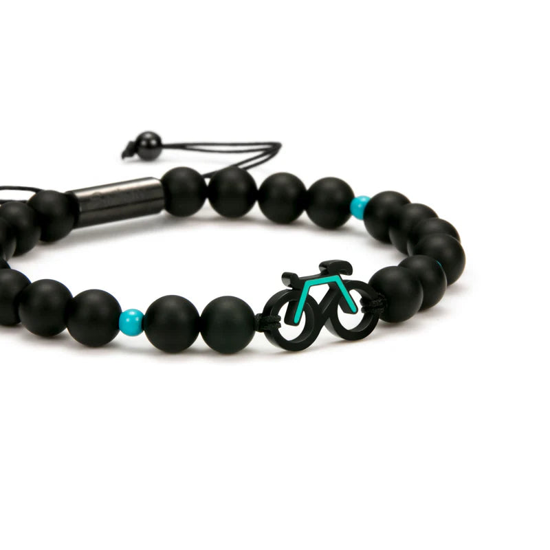 Mint Bike Beaded Bracelet