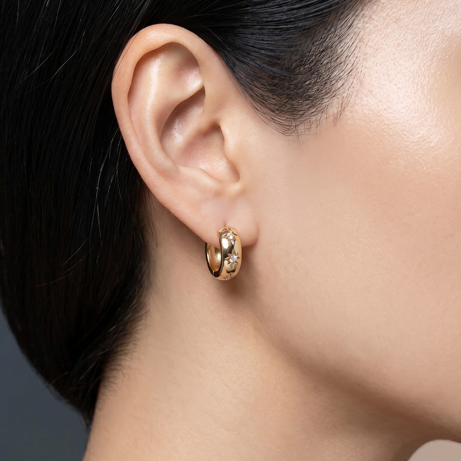 Diahna Starry Hoop Earrings