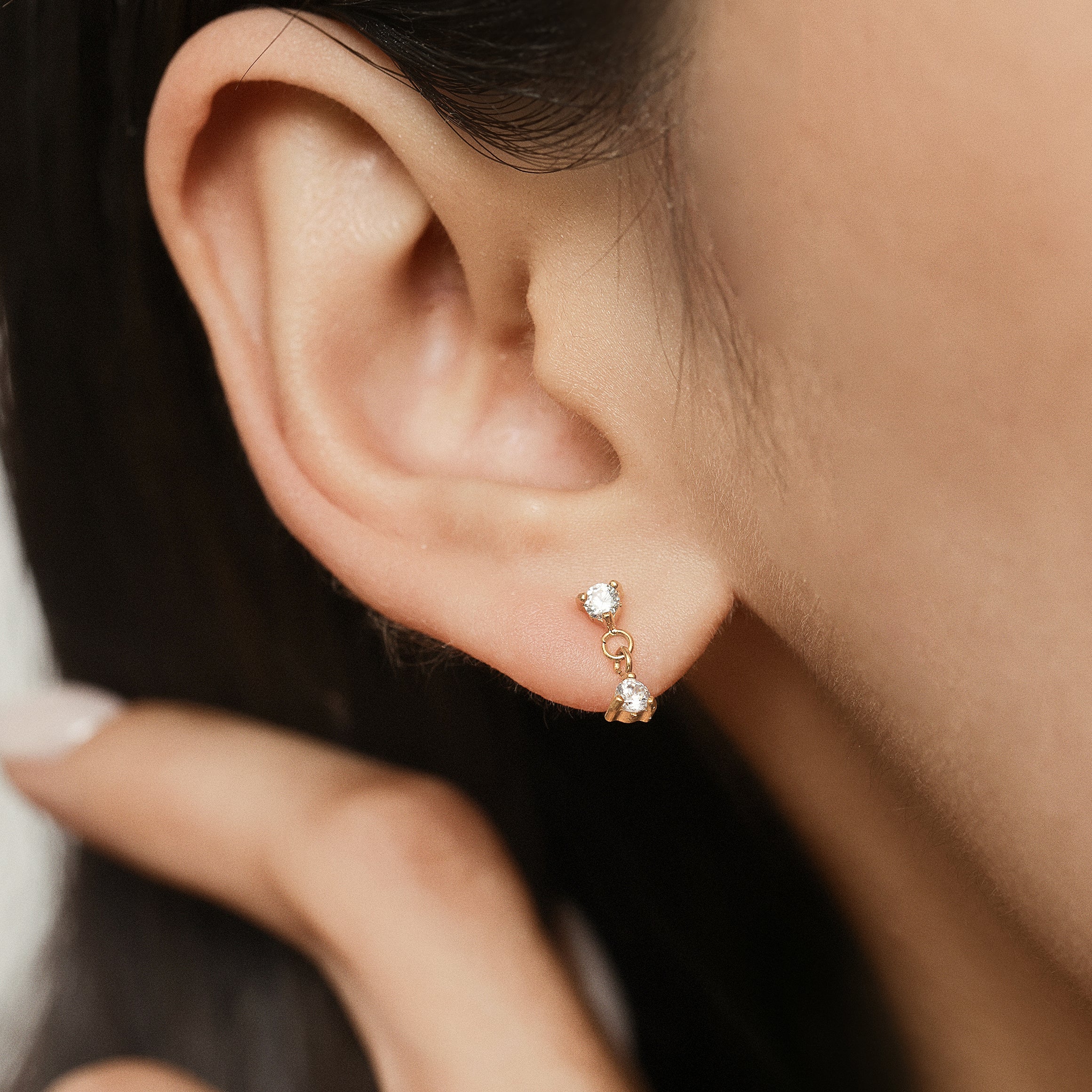 Natasha Drop Cubic Zirconia Earrings