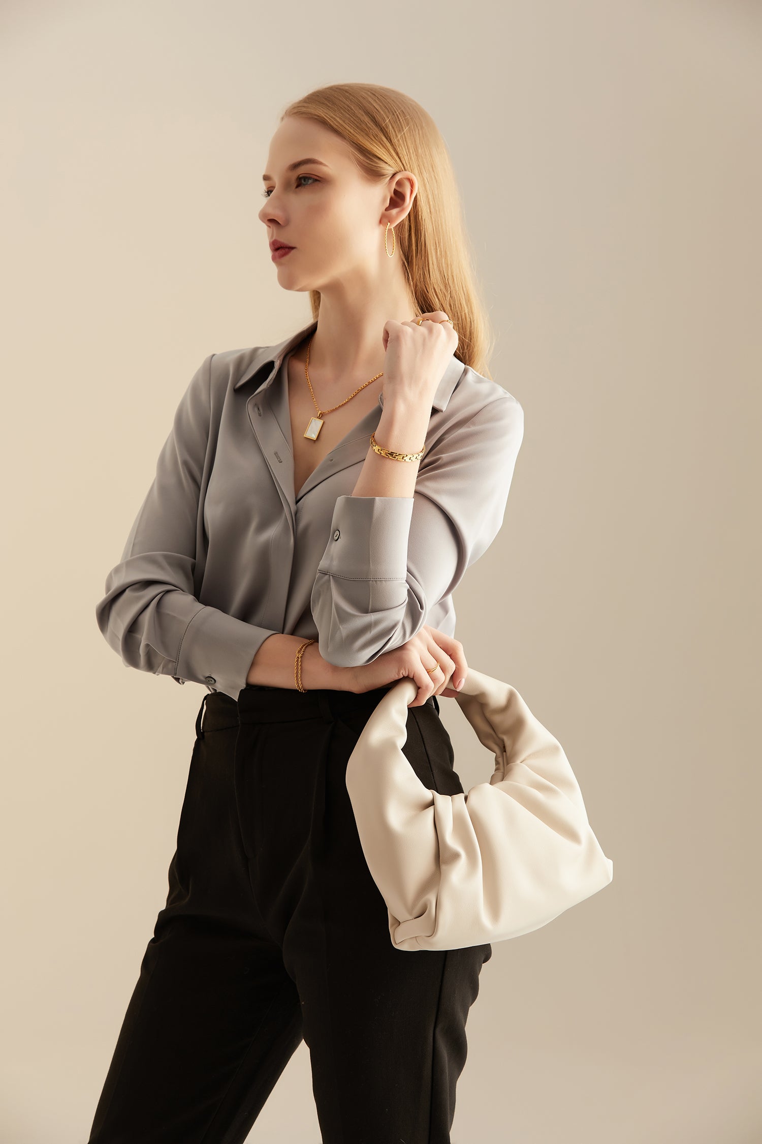Jodie Handle Bag - Cream - éclater jewellery