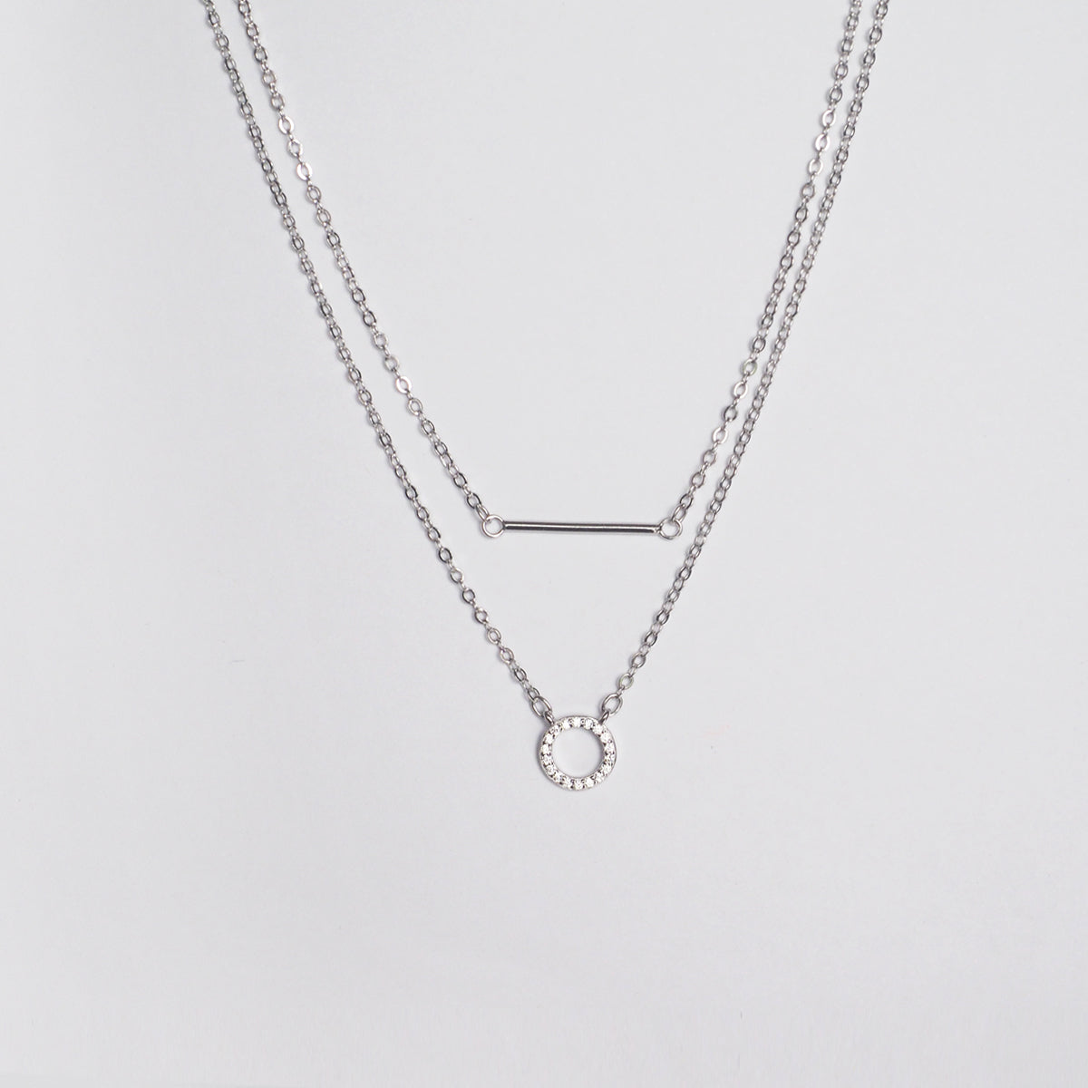 Maelle Double Chain Hoop Necklace