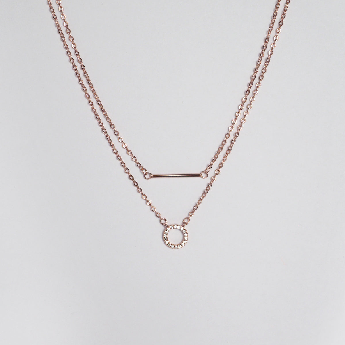 Maelle Double Chain Hoop Necklace