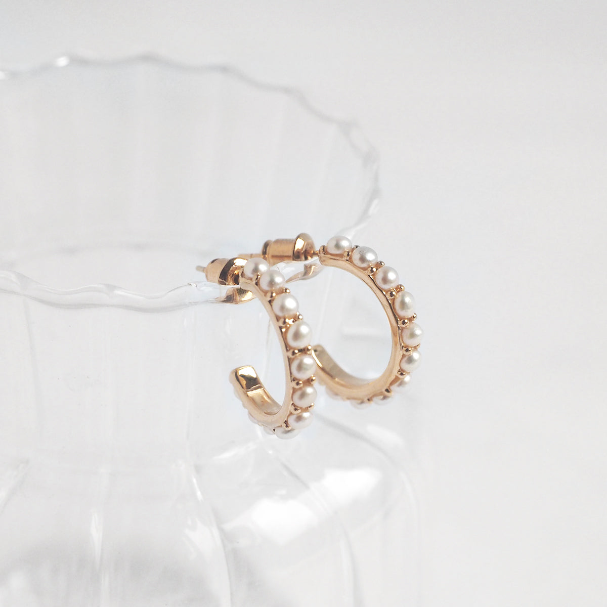Liana Pearls Hoop Earrings
