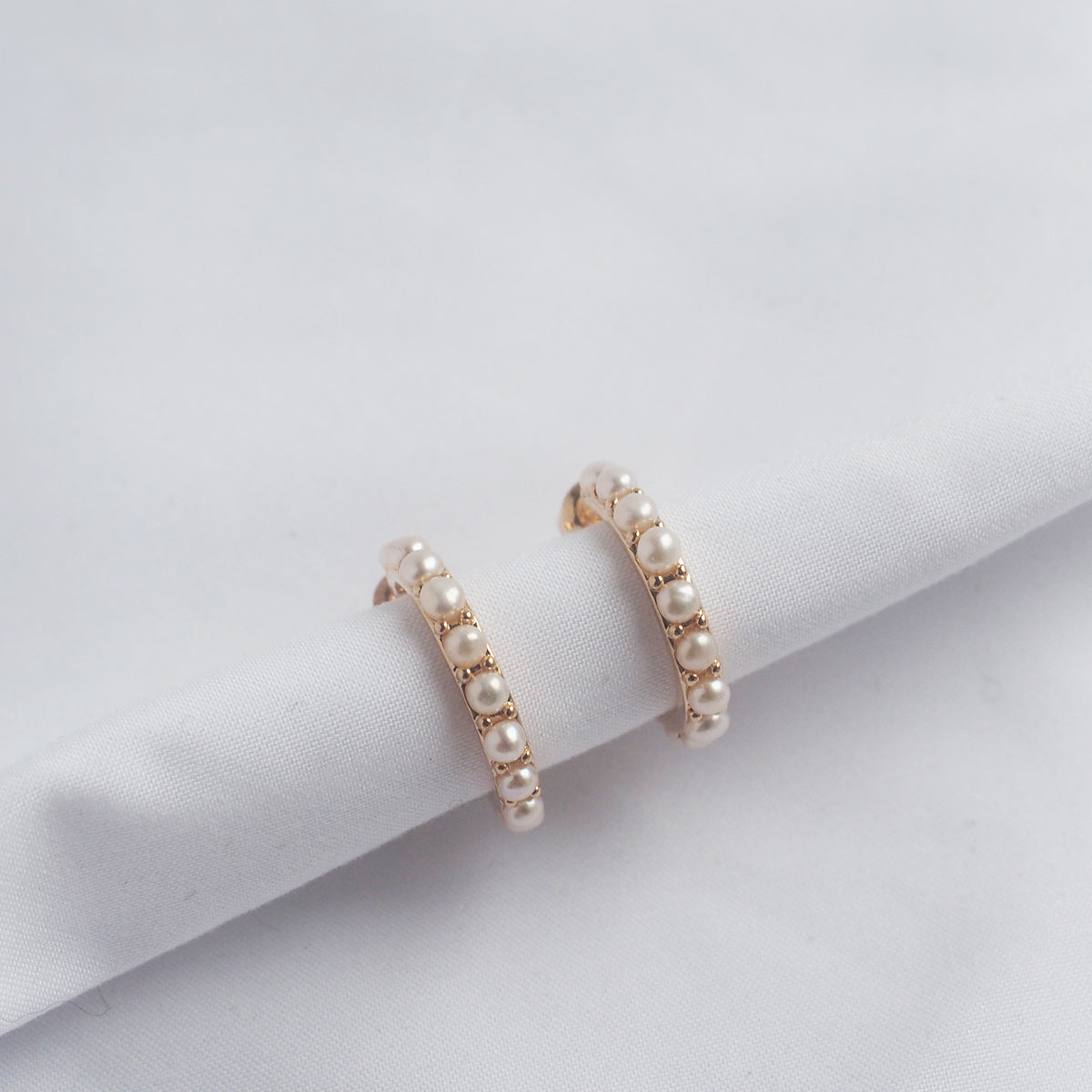Liana Pearls Hoop Earrings