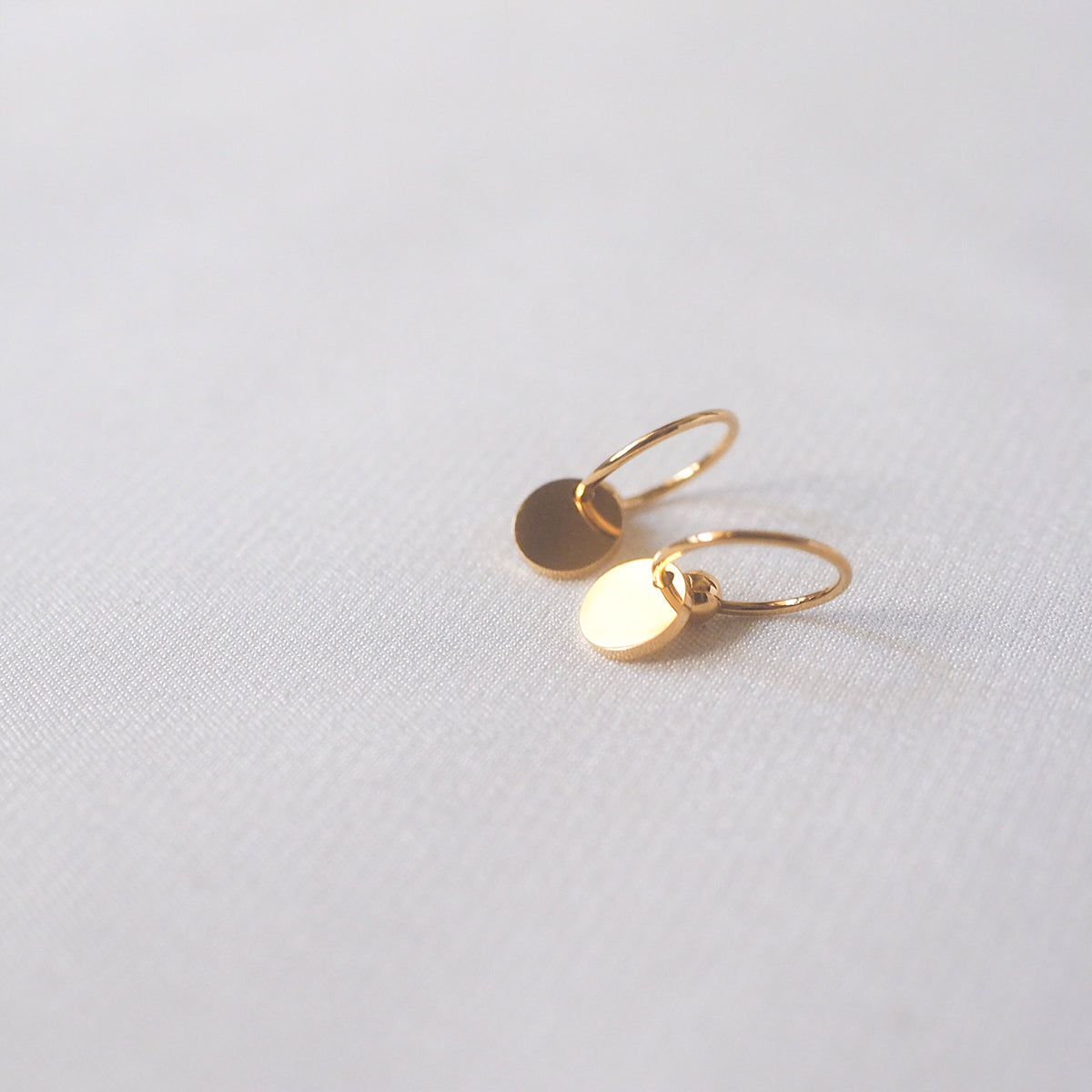 Annette Hoop Disc Earrings