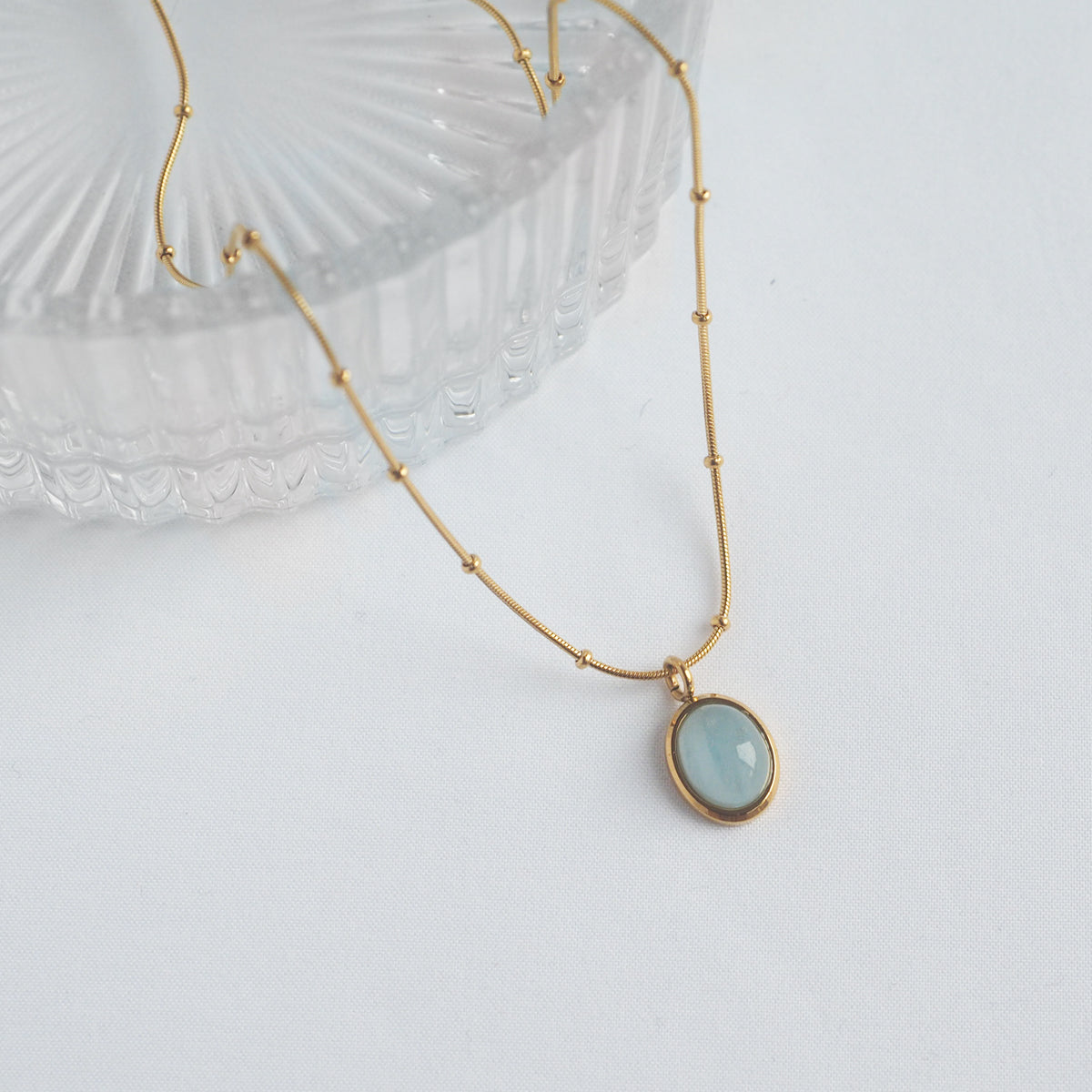 Aquamarine Dotty Necklace - éclater jewellery
