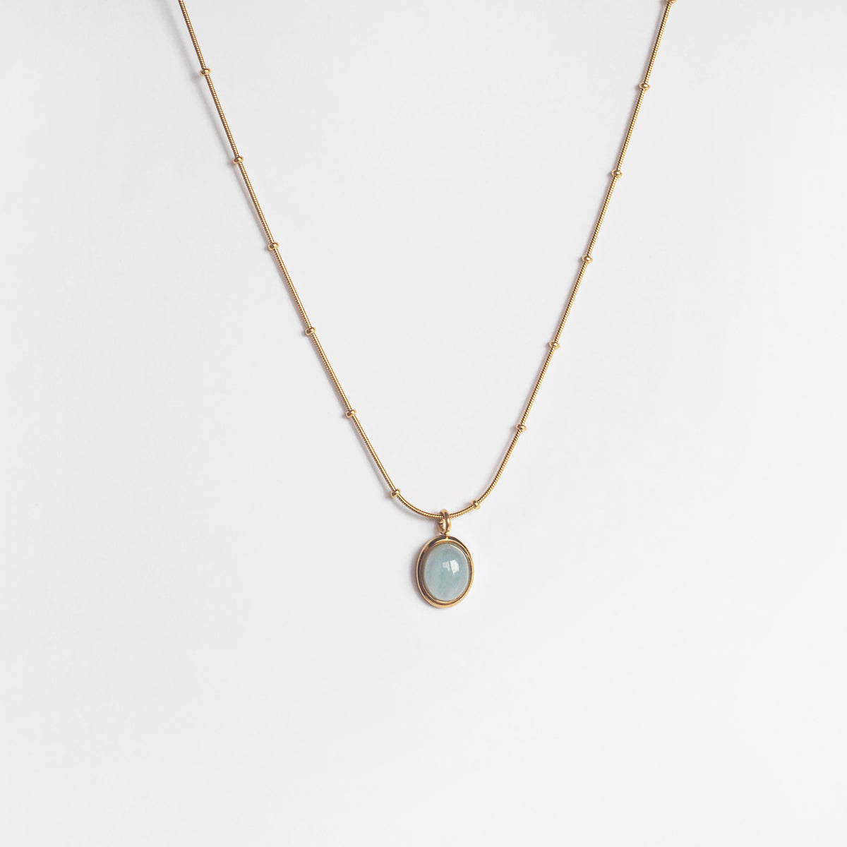 Aquamarine Dotty Necklace - éclater jewellery