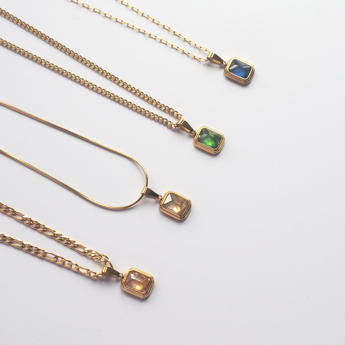 Chantal Gemstone Necklace - Blue