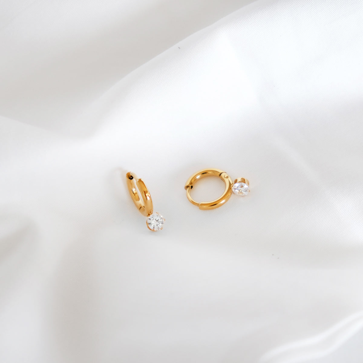 Lotty Cubic Zirconia Hoop Earrings