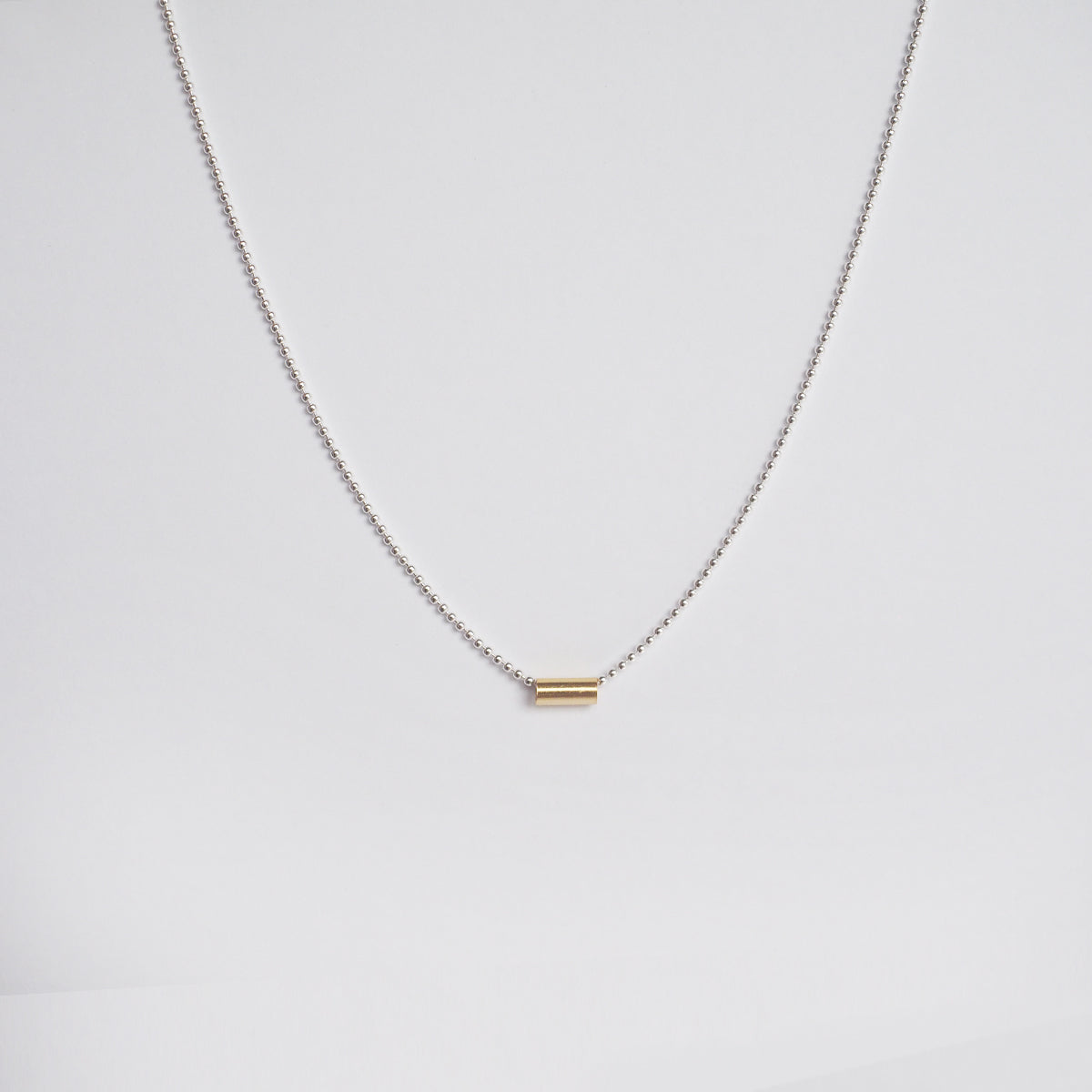 Round Tube Bead Chain Necklace