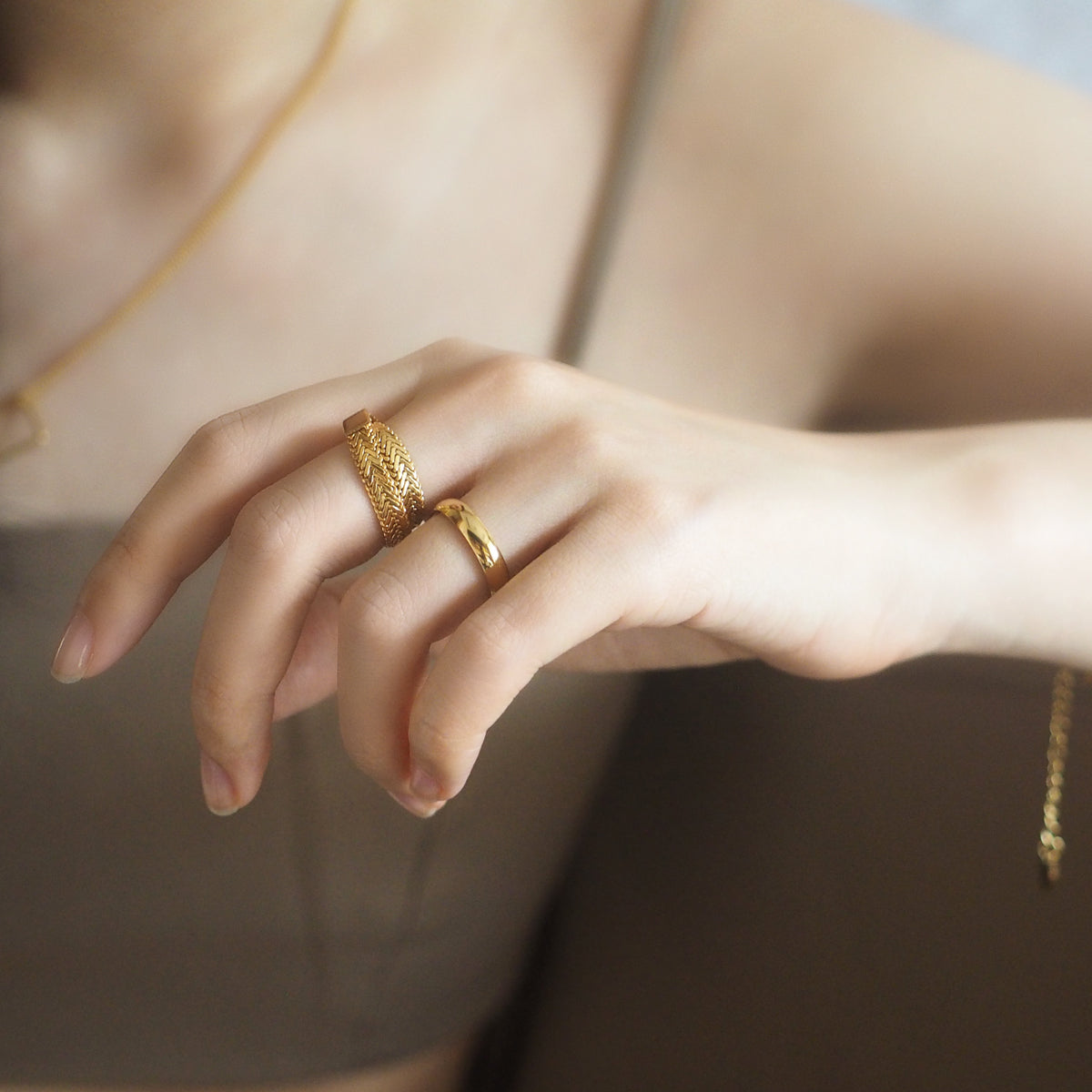 Snake Herringbone Ring - éclater jewellery