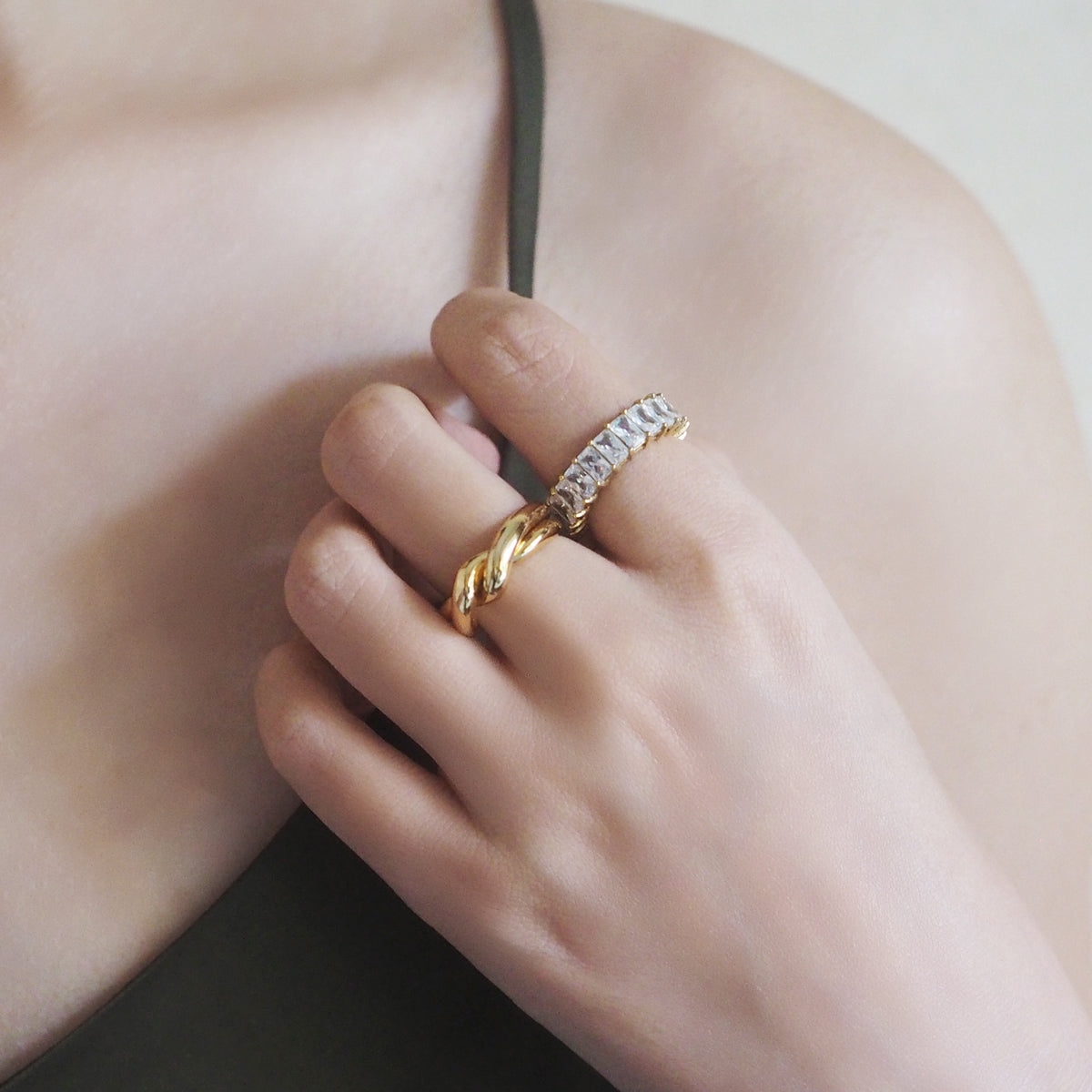 Bailey Baguette Cubic Zirconia Ring