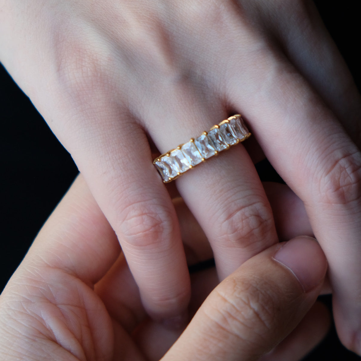 Bailey Baguette Cubic Zirconia Ring