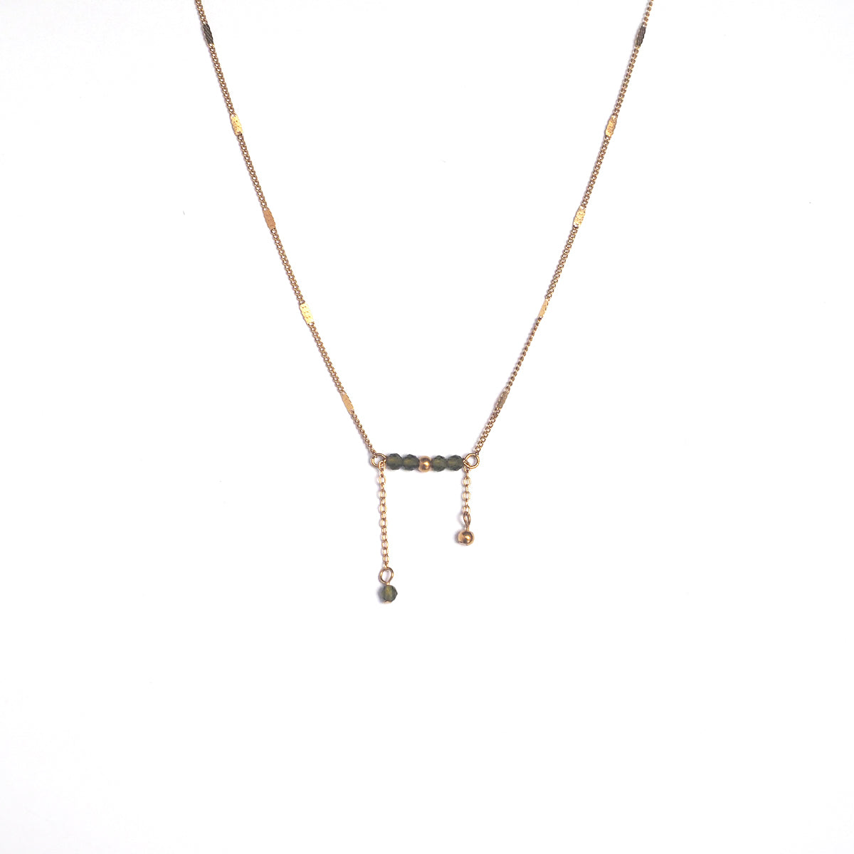 Dianna Fringed Olive Necklace