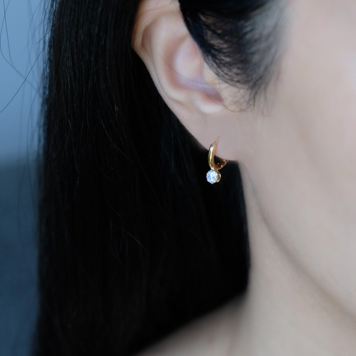 Lotty Cubic Zirconia Hoop Earrings