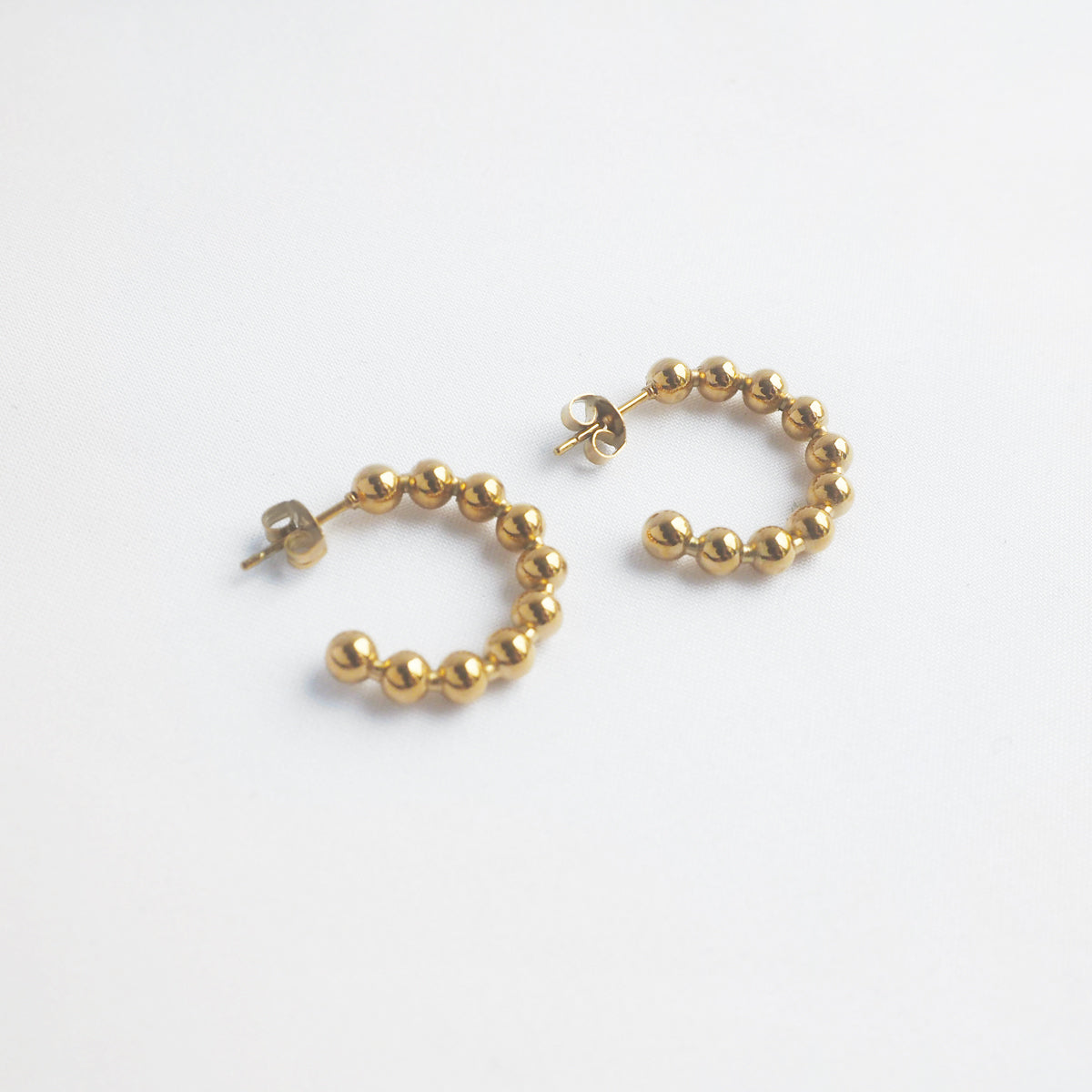 Ball Hoop Earrings