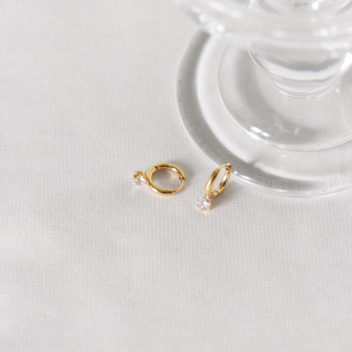 Lotty Cubic Zirconia Hoop Earrings