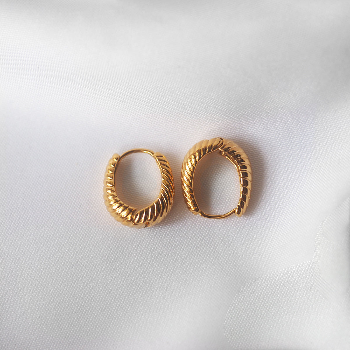 Dome Huggie Hoop Earrings