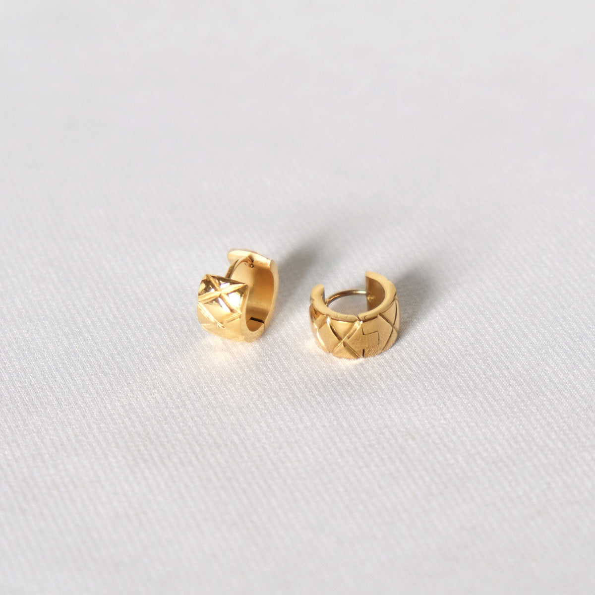 Emily Cross Hoop Earrings - éclater jewellery