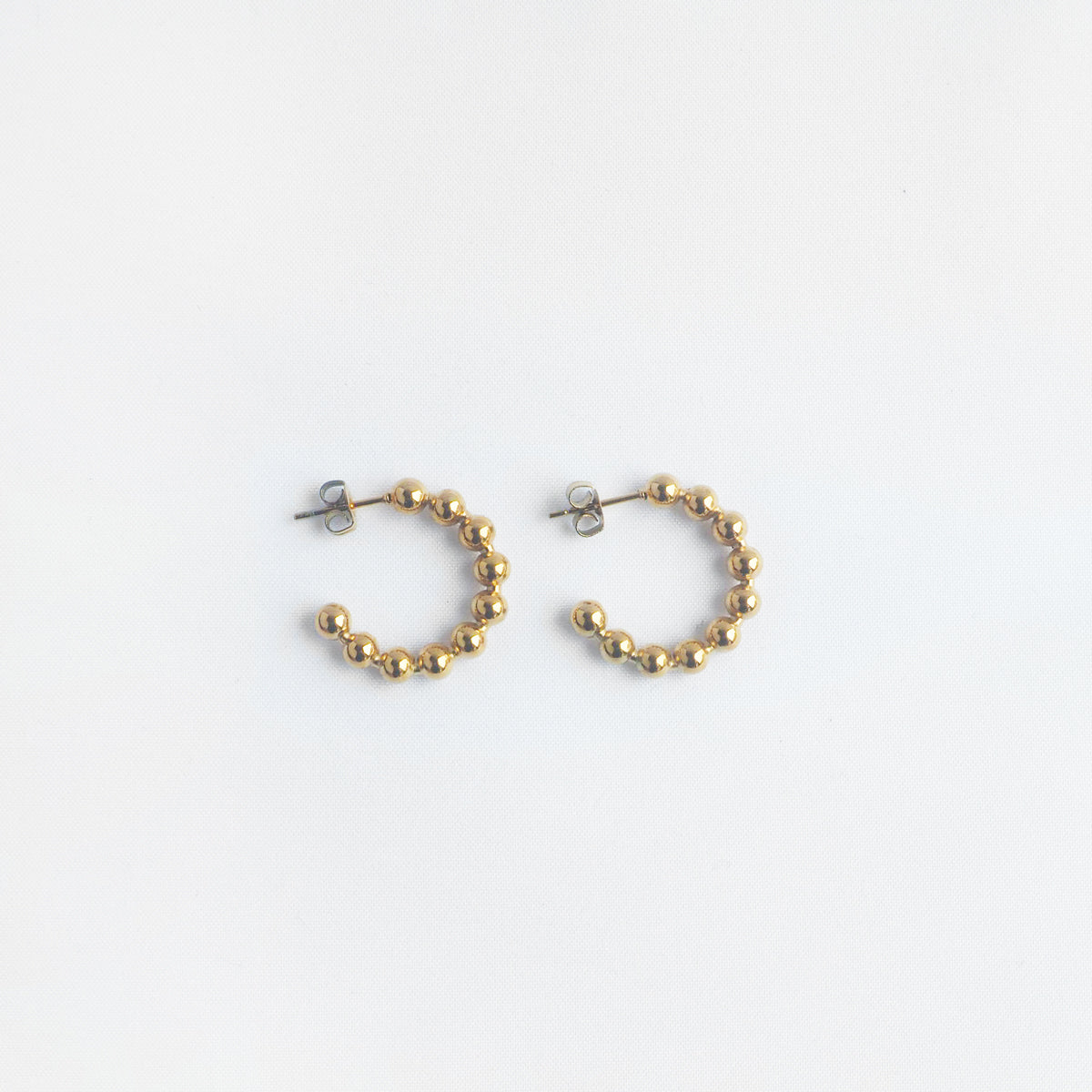 Ball Hoop Earrings