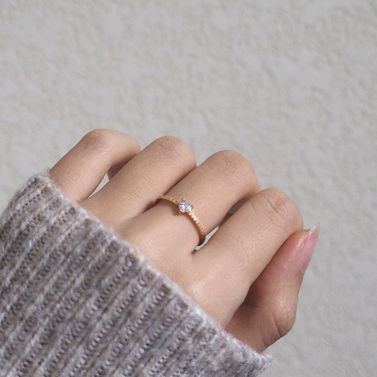 Maicy Heart Cubic Zirconia Ring