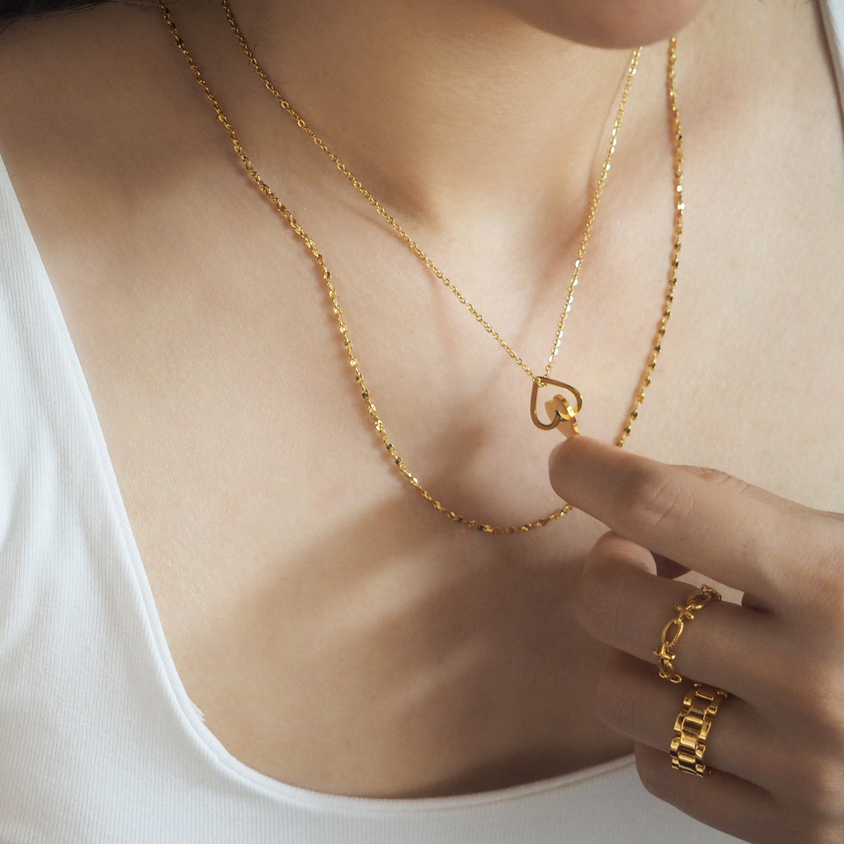 Risette Double Heart Necklace