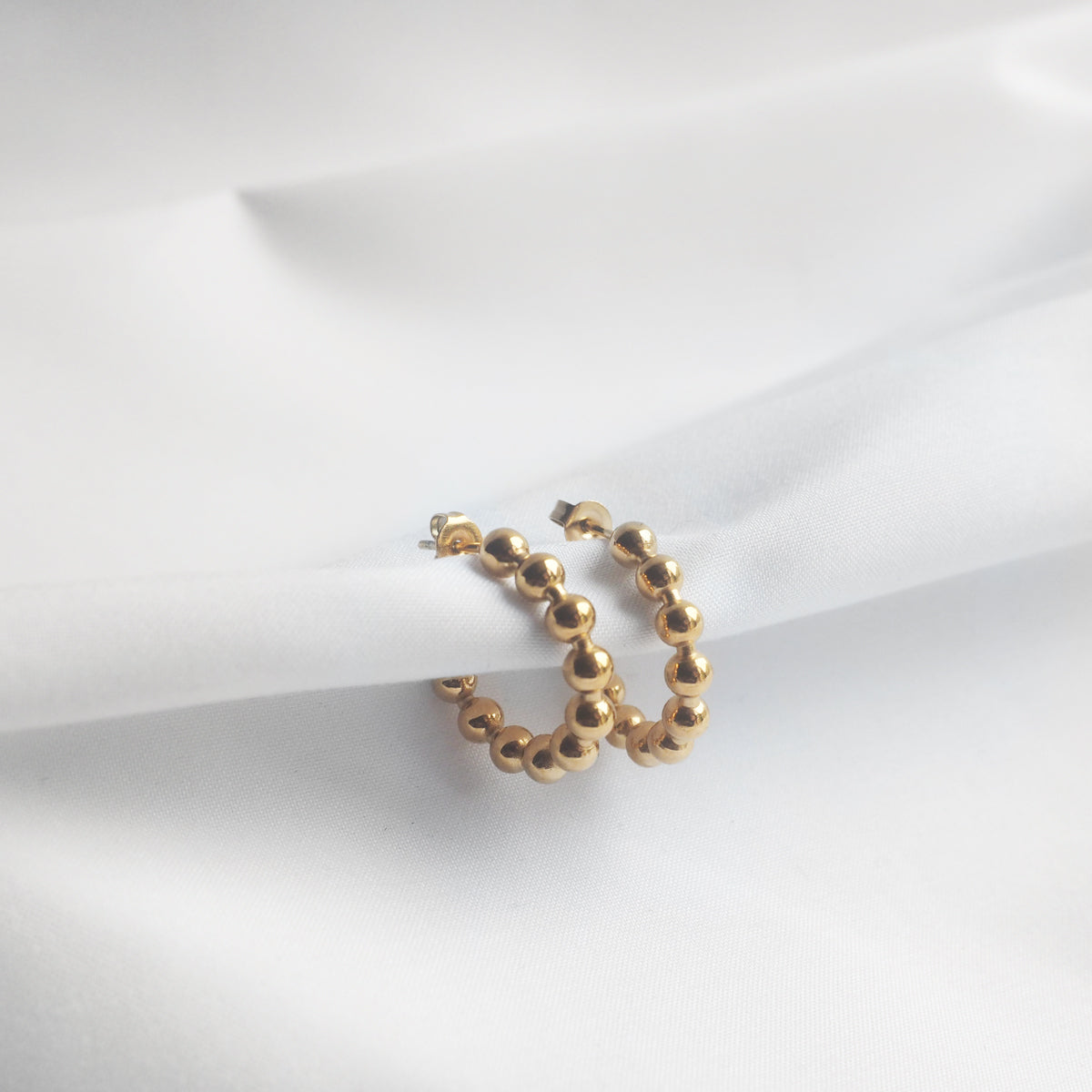 Ball Hoop Earrings