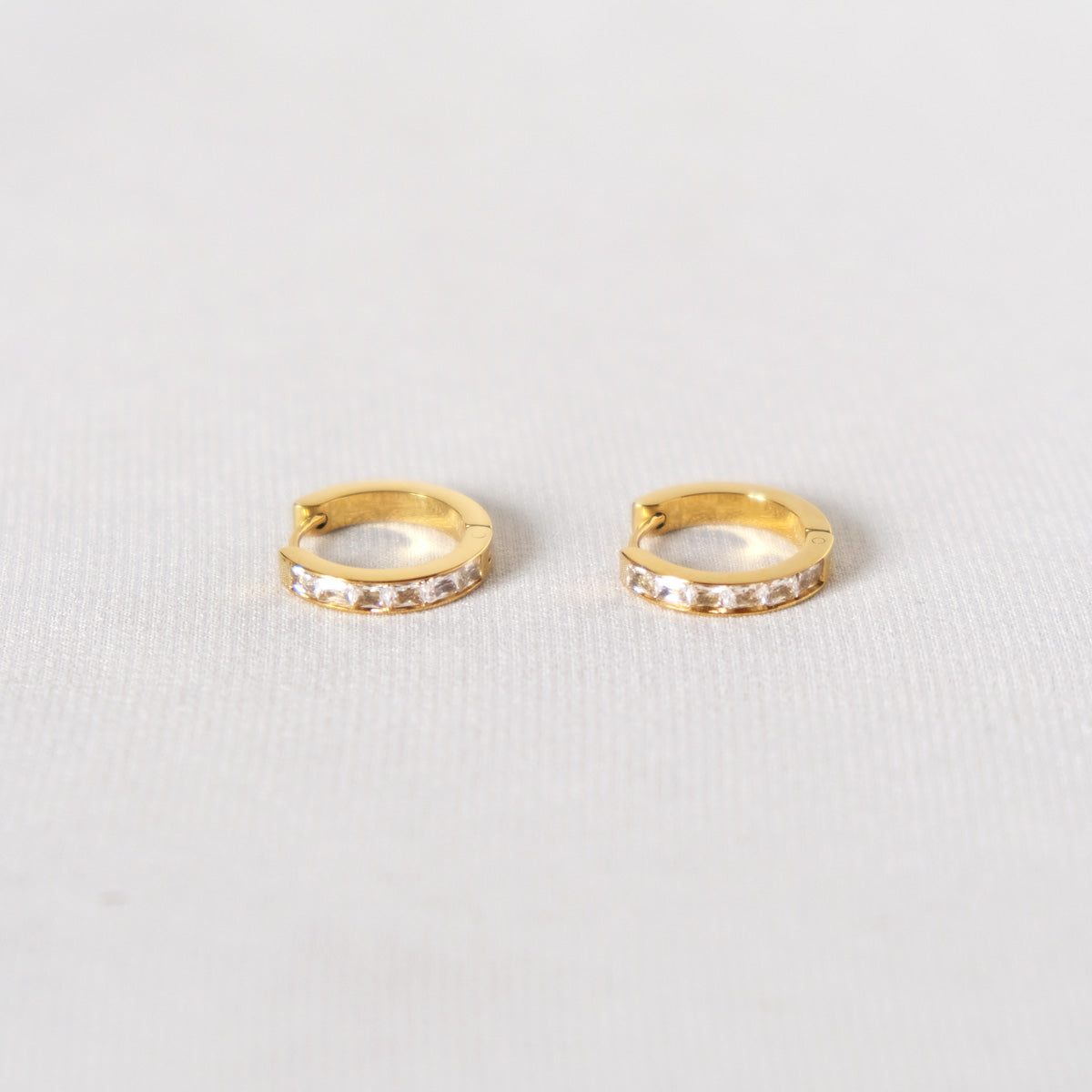 Mathilde Cubic Zirconia Hoop Earrings - éclater jewellery