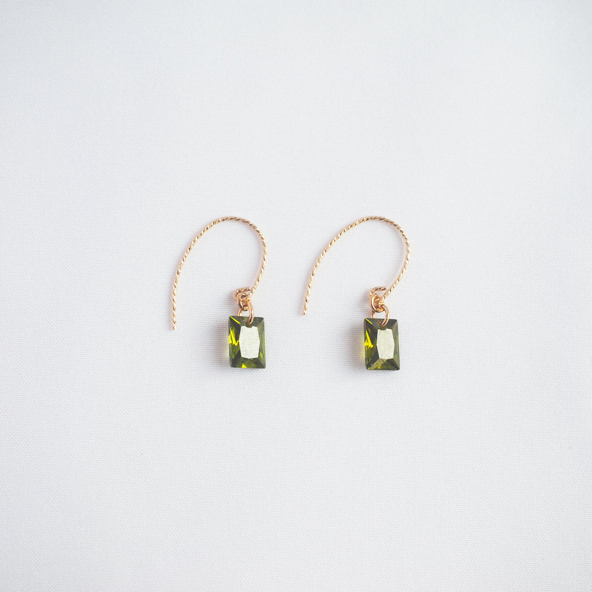 Olive Square Zircon Earrings - éclater jewellery