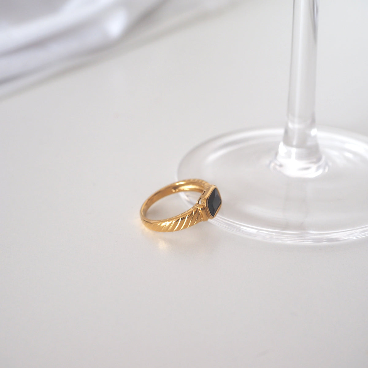 Lucia Black Zirconia Ring - éclater jewellery