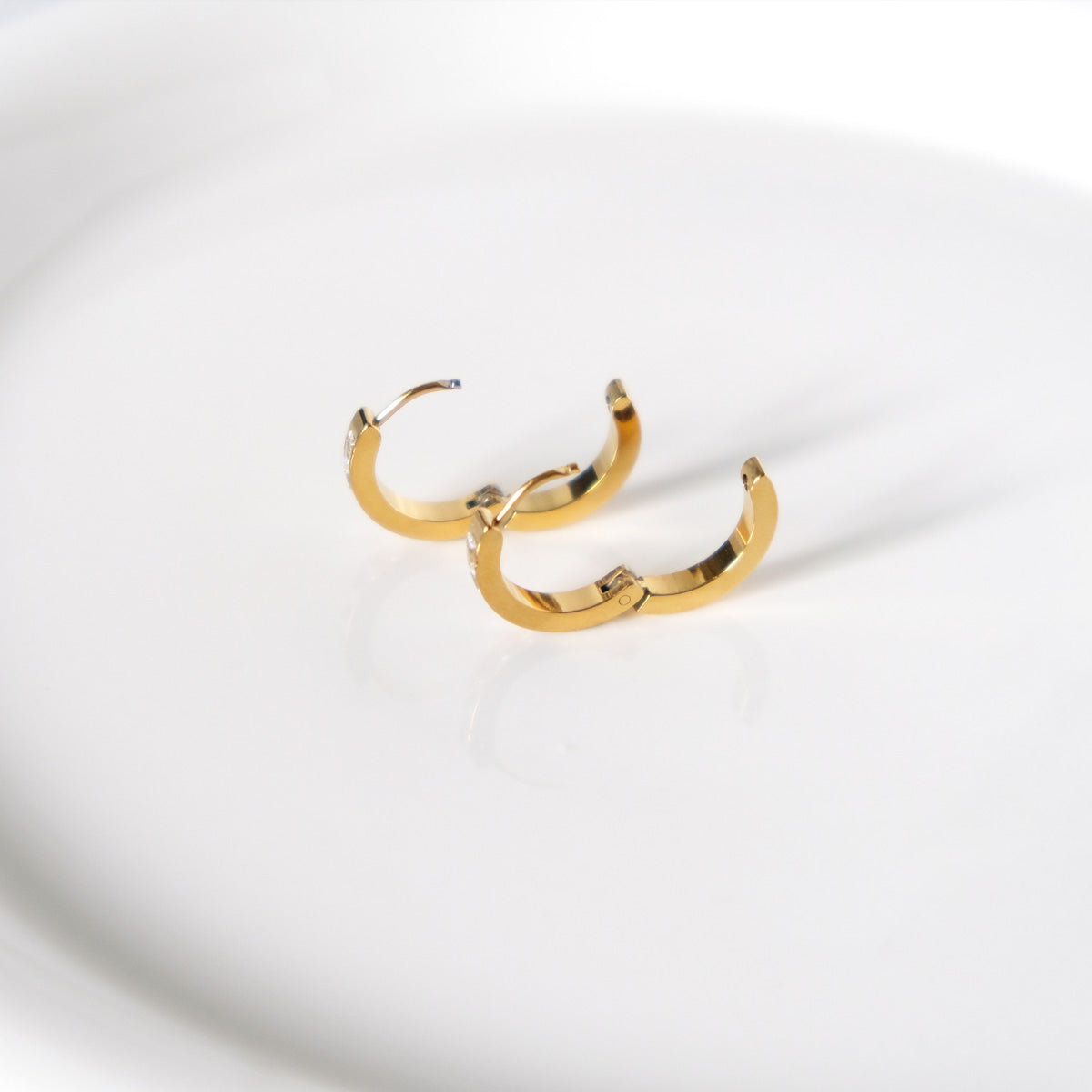Mathilde Cubic Zirconia Hoop Earrings - éclater jewellery