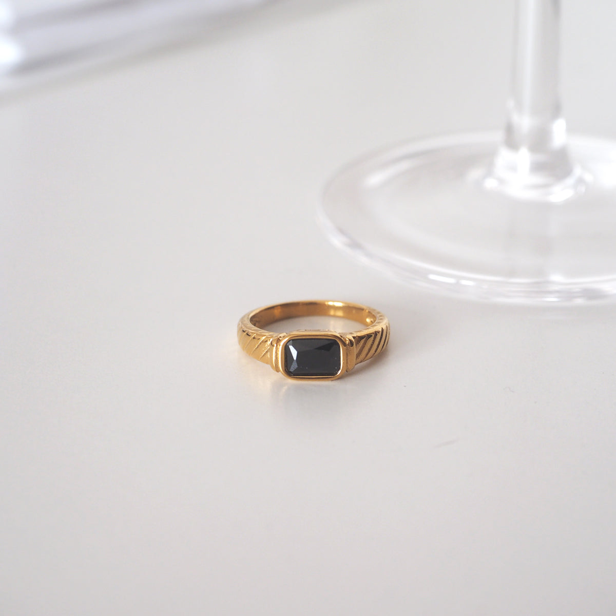 Lucia Black Zirconia Ring - éclater jewellery