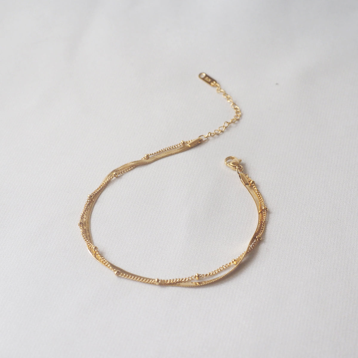 ROCH DOUBLE LAYER ANKLE BRACELET - éclater jewellery