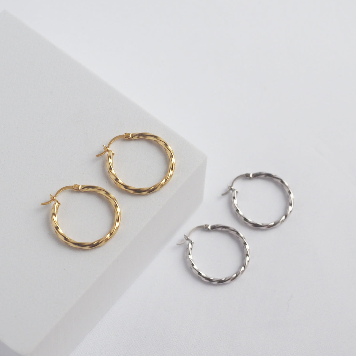 Zuri Twist Hoop Earrings