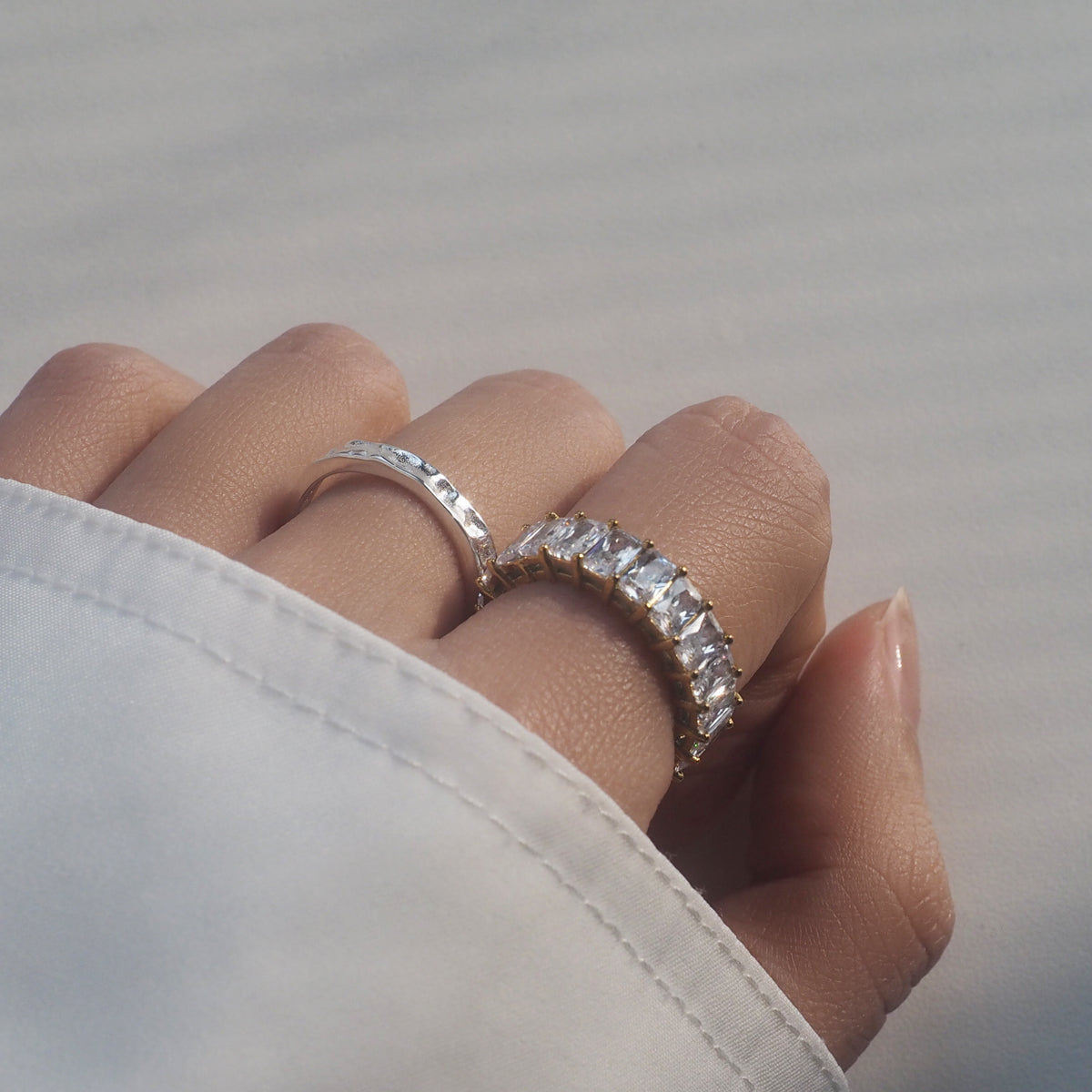 Bailey Baguette Cubic Zirconia Ring