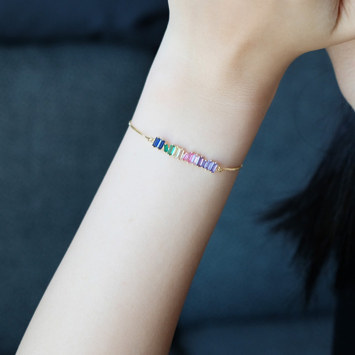 Merryl Rainbow Cubic Zirconia Bracelet