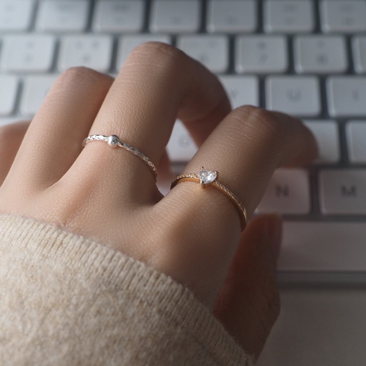 Maicy Heart Cubic Zirconia Ring - éclater jewellery