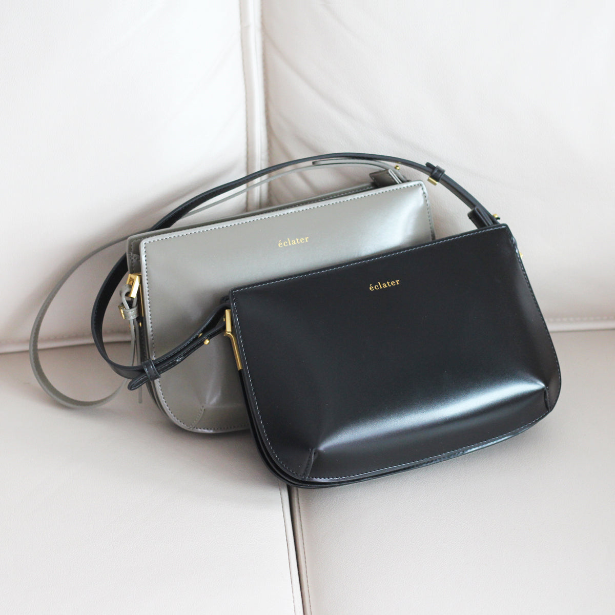 Lea Leather Shoulder Bag - Black