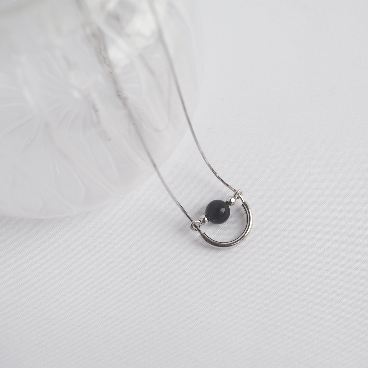 Juliette Black Agate Ball Necklace - éclater jewellery
